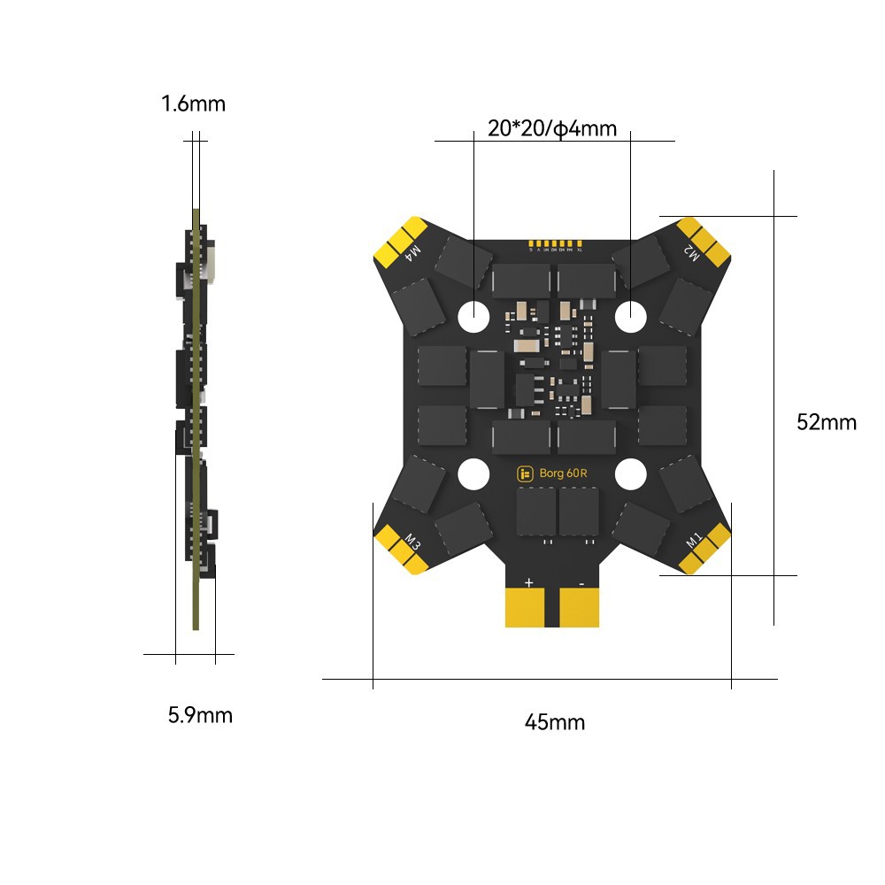 iFlight Borg Mini H7 (ICM42688 - đánh giá và giá Drone Racing Antenna